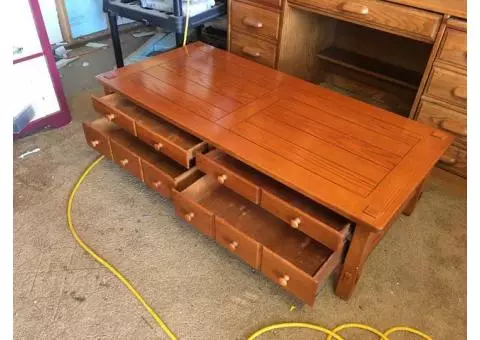 coffee table with two end tables
